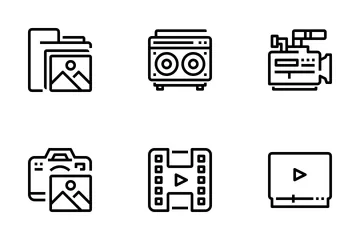 Multimedia And Entertainment  Icon Pack