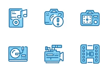 Multimedia And Entertainment  Icon Pack