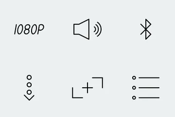 Multimedia Controls - Lines Icon Pack
