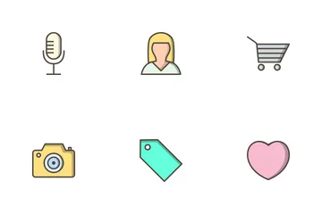 Multimedia Filled Outline Icon Pack