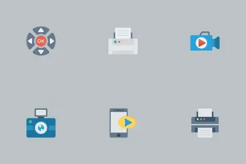 Multimedia Flat Icon Pack