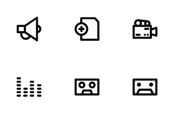 Multimedia Line Icons Vol 2 Icon Pack