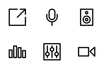 Multimedia (outline) Icon Pack