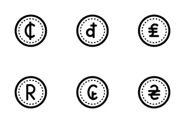 Münzwährung Symbolpack