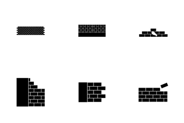 GLYPHE DE MUR DE BRIQUES Pack d'Icônes