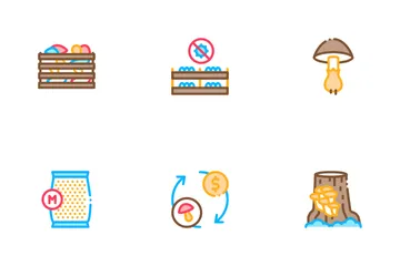 Mushroom Farm Plant Icon Pack