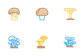 Mushroom Vegetable And Fungus Icon Pack