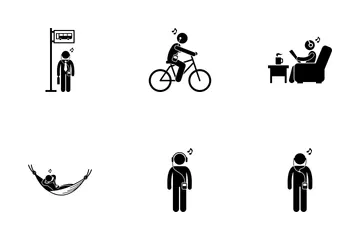 Music Addicted Guy Icon Pack