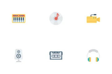 Music, Audio, Video Flat Vol 1 Icon Pack