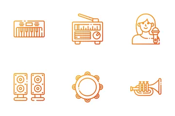 Music-instrument & Equipment Icon Pack