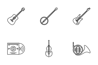 Music Outline Icon Pack