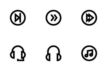 Music Outline 24 Px Icon Pack