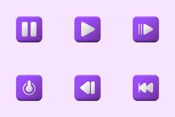 Music Player Button Icon Pack