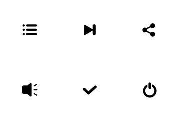 Music Player Fill Icon Pack