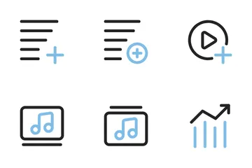 Música audio Paquete de Iconos