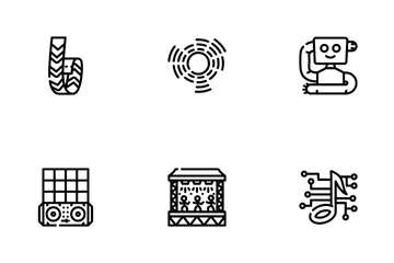 Música de baile electrónica Paquete de Iconos