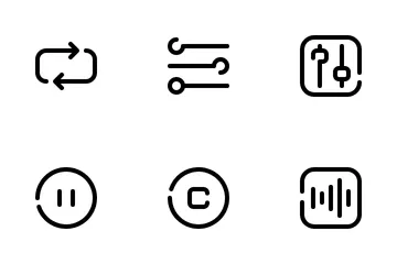 Música discontinua Paquete de Iconos
