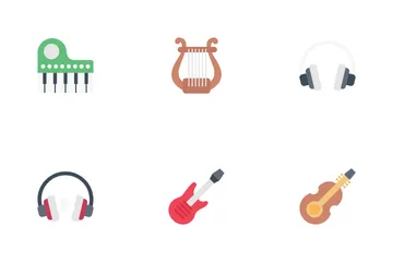 Música e instrumento Paquete de Iconos