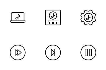 Música e instrumento Paquete de Iconos