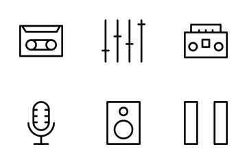 Música e Multimídia Pacote de Ícones