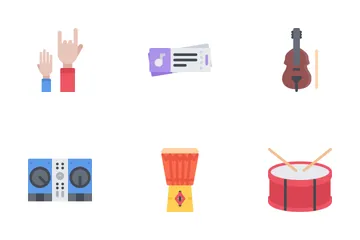 Musica piatta Icon Pack