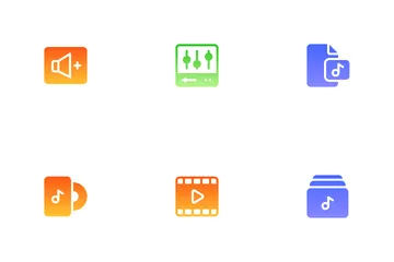 Musik- und Video-App Symbolpack