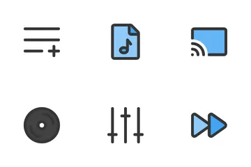 Musik- und Videoplayer Symbolpack