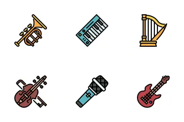 Musikinstrument Symbolpack