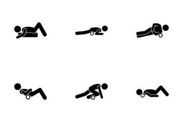 Myofascial Release Foam Roller Icon Pack