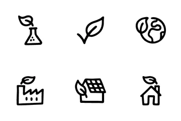 Nachhaltigkeit Grüne Energie Symbolpack