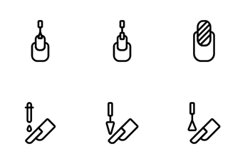 Nail Care (Line) Icon Pack