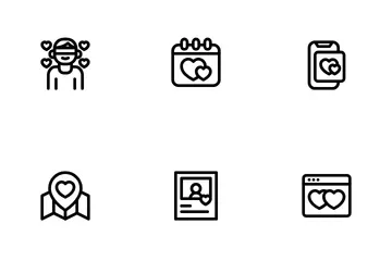 Namoro virtual Pacote de Ícones