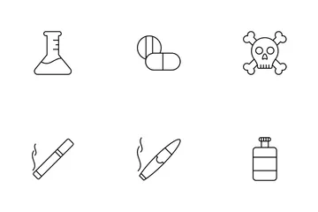 Narcóticos e Drogas Pacote de Ícones