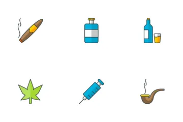 Narcotics And Drugs Icon Pack