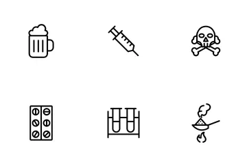 Narcotics And Drugs Icon Pack