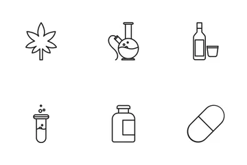 Narcotics And Drugs Icon Pack