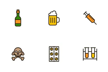 Narcotics And Drugs Icon Pack