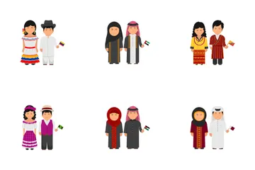 National Cultural Dress Icon Pack
