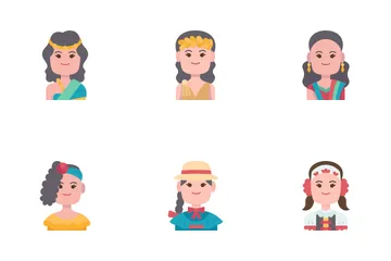 Nationality 2 Women Icon Pack