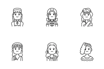 Nationality 2 Women Icon Pack