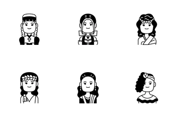 Nationality 2 Women Icon Pack