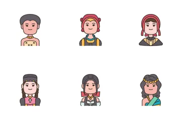 Nationality 2 Women Icon Pack