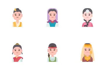 Nationality 3 Women Icon Pack