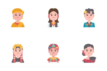 Nationality 4 Women Icon Pack