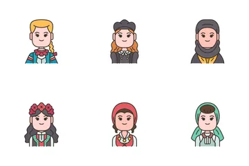 Nationality 4 Women Icon Pack