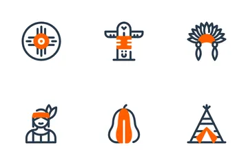 Native Americans Day Icon Pack