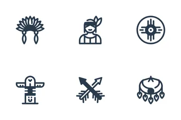 Native Americans Day Icon Pack