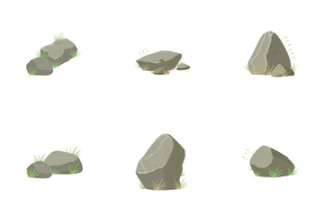 Natural Stone And Grass Collection Icon Pack