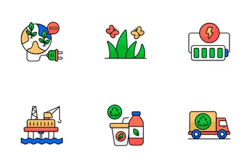 Naturaleza y ecología Paquete de Iconos