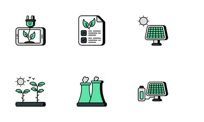 Naturaleza y ecología Paquete de Iconos